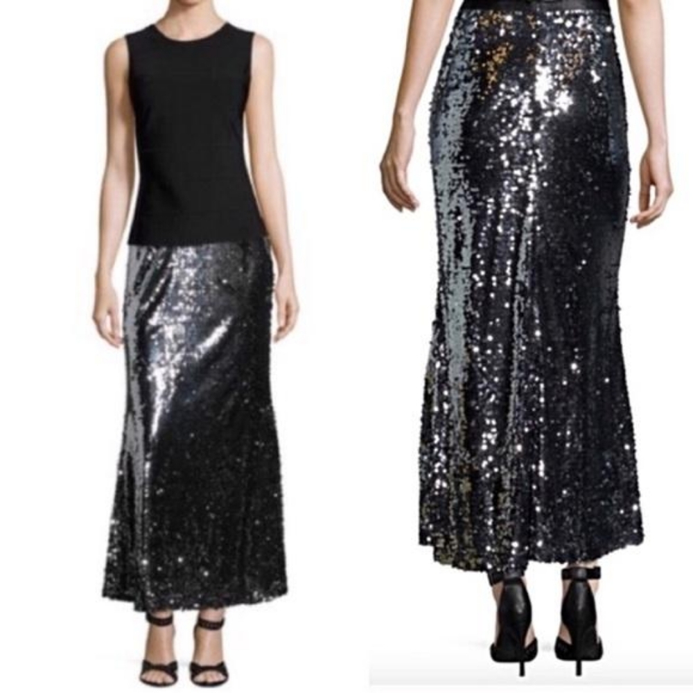 Carmen Marc Valvo Sequin, Long Skirt.  Size 6 - Picture 2 of 7